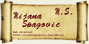 Mijana Špagović vizit kartica
